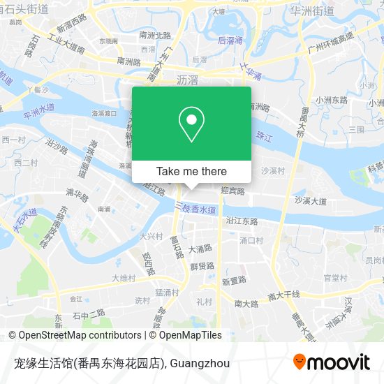 宠缘生活馆(番禺东海花园店) map