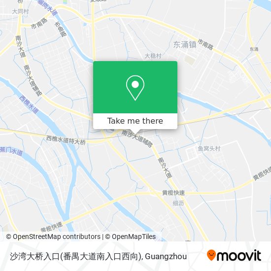 沙湾大桥入口(番禺大道南入口西向) map
