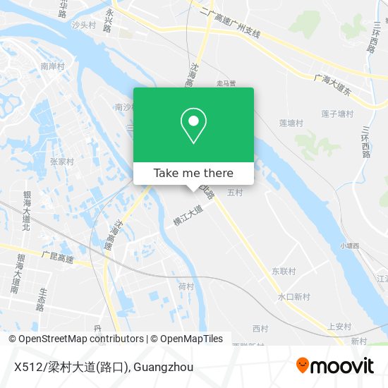 X512/梁村大道(路口) map