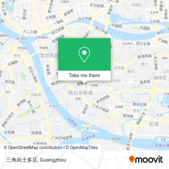三角岗士多店 map