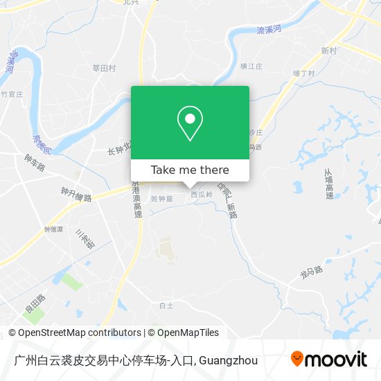 广州白云裘皮交易中心停车场-入口 map