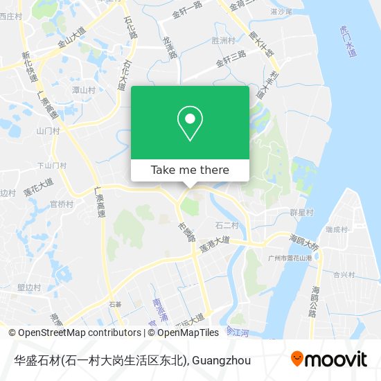 华盛石材(石一村大岗生活区东北) map