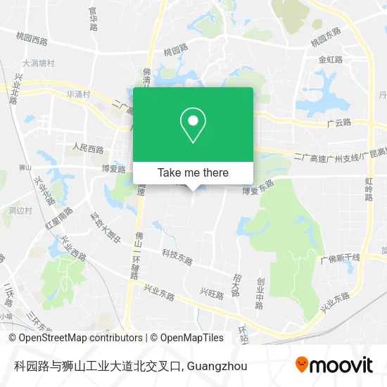科园路与狮山工业大道北交叉口 map