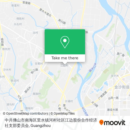 中共佛山市南海区里水镇河村社区江边股份合作经济社支部委员会 map