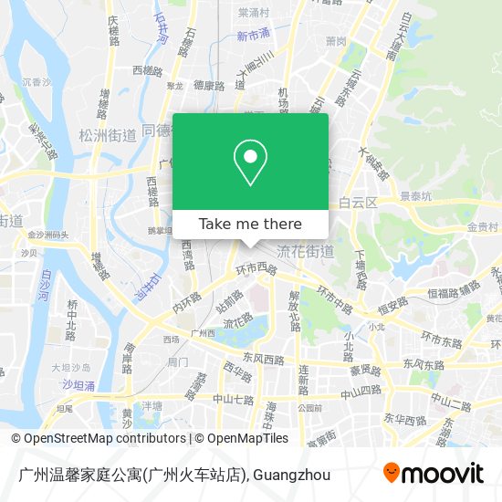 广州温馨家庭公寓(广州火车站店) map