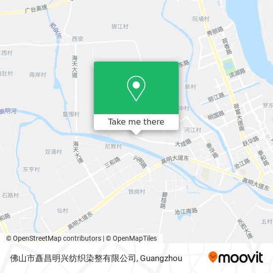 佛山市矗昌明兴纺织染整有限公司 map