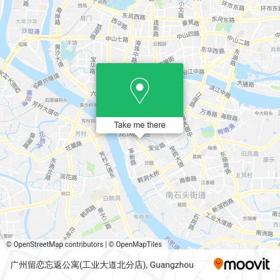 广州留恋忘返公寓(工业大道北分店) map