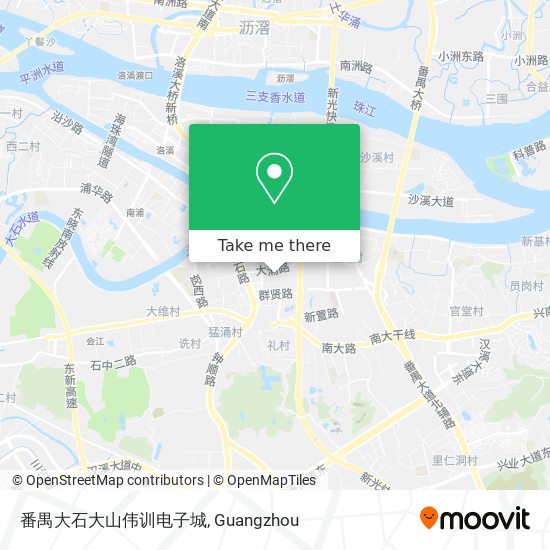 番禺大石大山伟训电子城 map