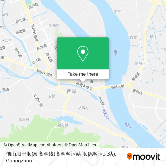佛山城巴顺德-高明线(高明客运站-顺德客运总站) map