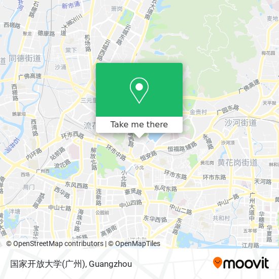 国家开放大学(广州) map