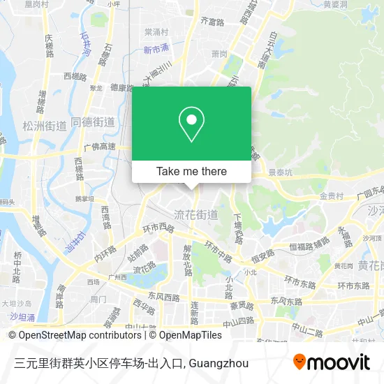 三元里街群英小区停车场-出入口 map