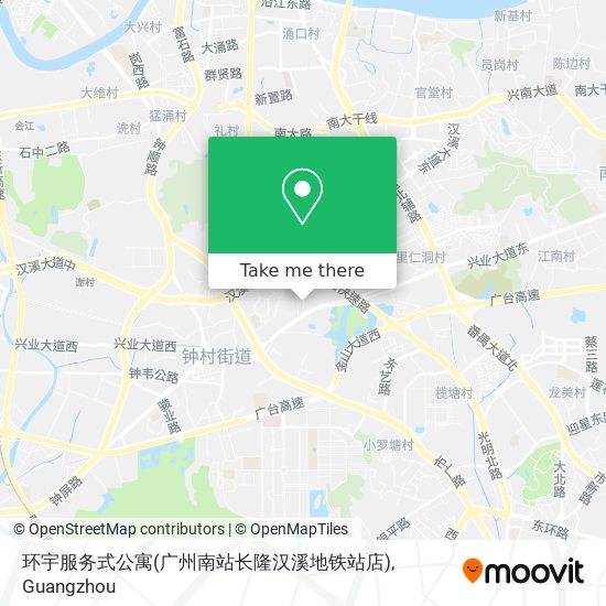 环宇服务式公寓(广州南站长隆汉溪地铁站店) map