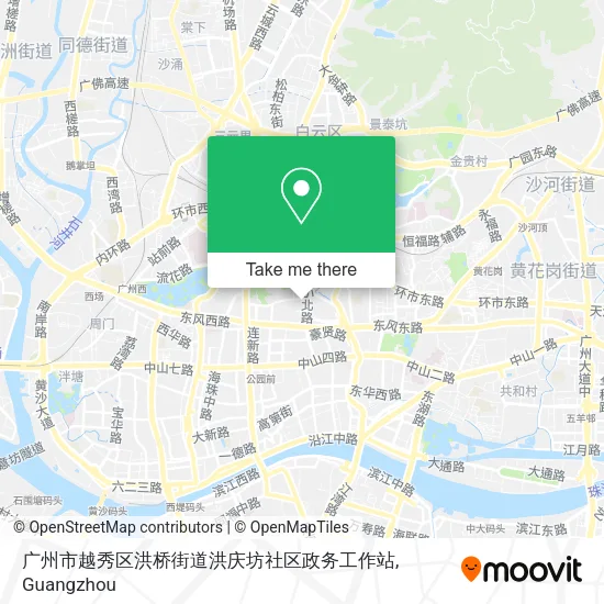 广州市越秀区洪桥街道洪庆坊社区政务工作站 map