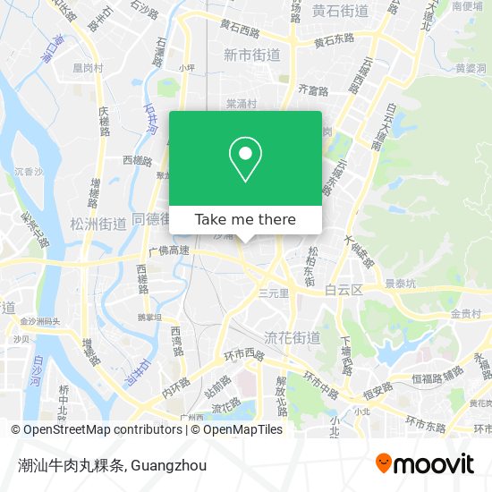 潮汕牛肉丸粿条 map