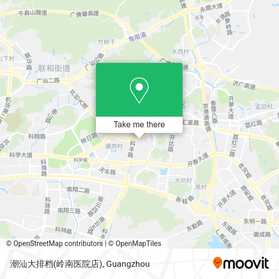 潮汕大排档(岭南医院店) map