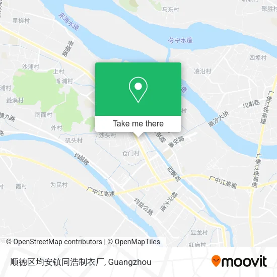 顺德区均安镇同浩制衣厂 map