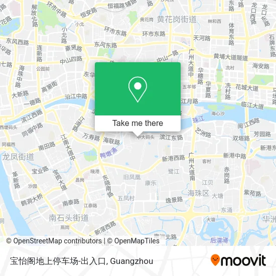 宝怡阁地上停车场-出入口 map