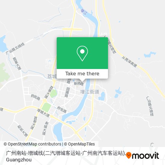 广州南站-增城线(二汽增城客运站-广州南汽车客运站) map