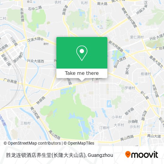 胜龙连锁酒店养生堂(长隆大夫山店) map