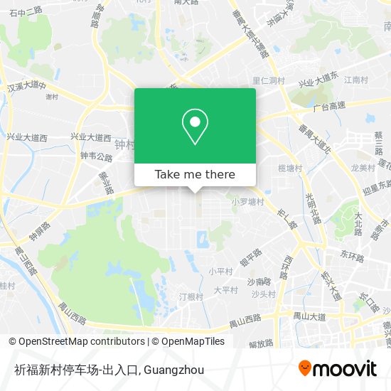 祈福新村停车场-出入口 map