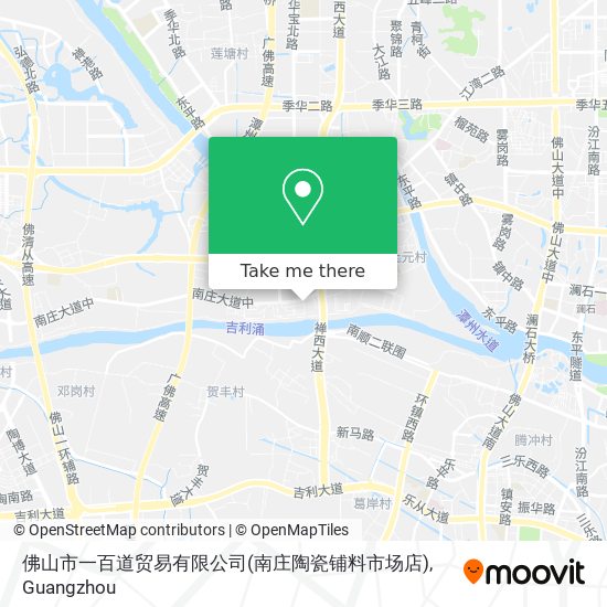 佛山市一百道贸易有限公司(南庄陶瓷铺料市场店) map