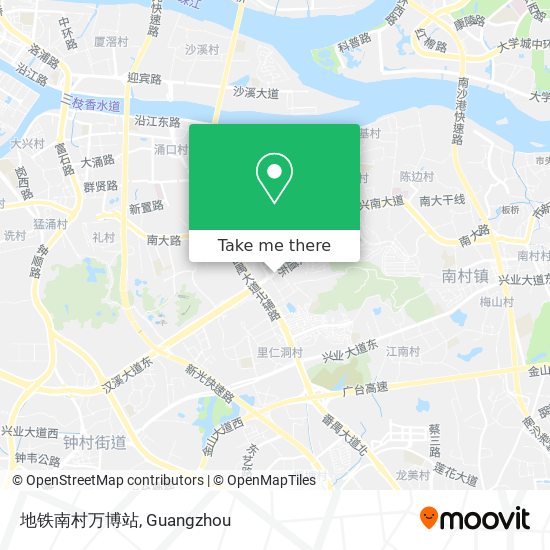 地铁南村万博站 map