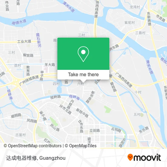 达成电器维修 map