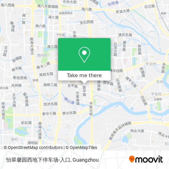 怡翠馨园西地下停车场-入口 map
