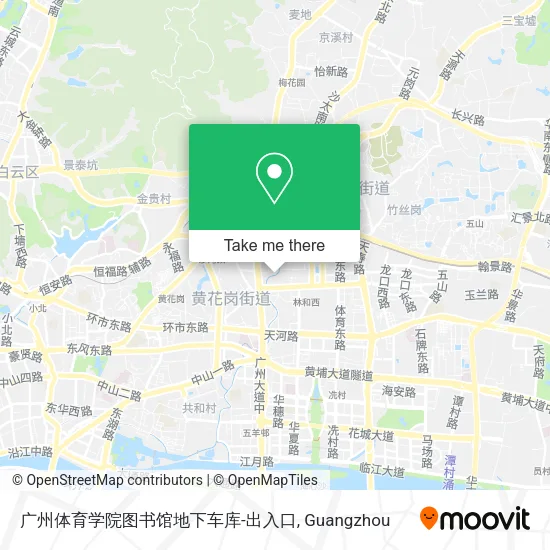 广州体育学院图书馆地下车库-出入口 map