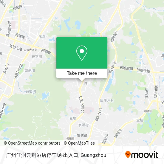 广州佳润云凯酒店停车场-出入口 map