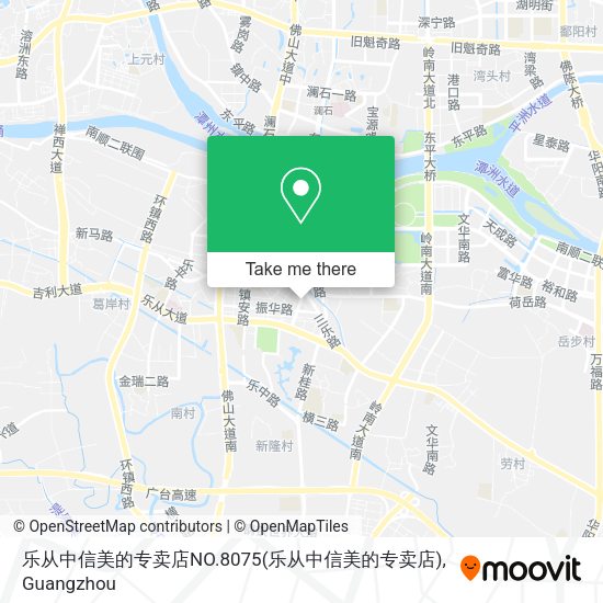 乐从中信美的专卖店NO.8075 map