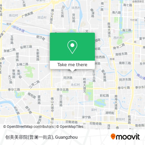 创美美容院(普澜一街店) map