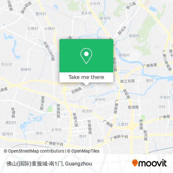 佛山(国际)童服城-南1门 map