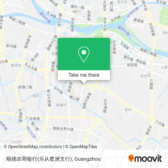 顺德农商银行(乐从鹭洲支行) map