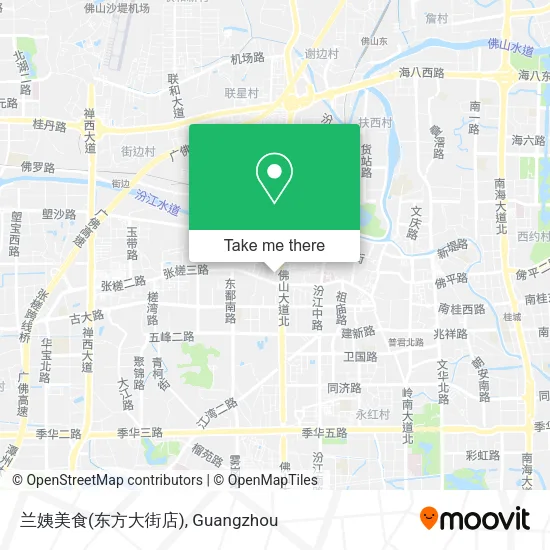兰姨美食(东方大街店) map