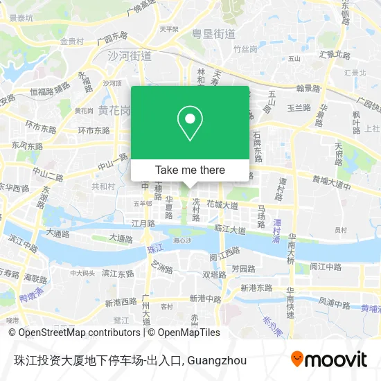 珠江投资大厦地下停车场-出入口 map