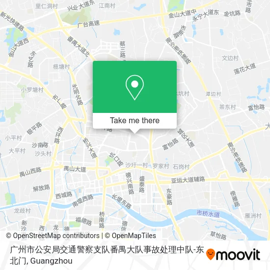 广州市公安局交通警察支队番禺大队事故处理中队-东北门 map
