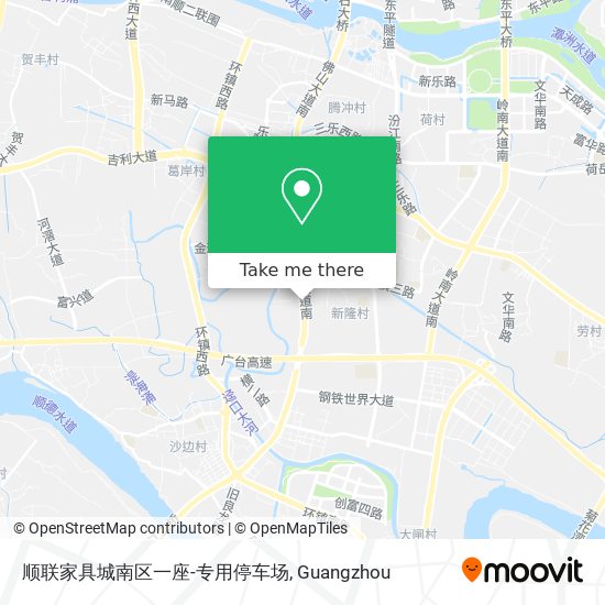 顺联家具城南区一座-专用停车场 map