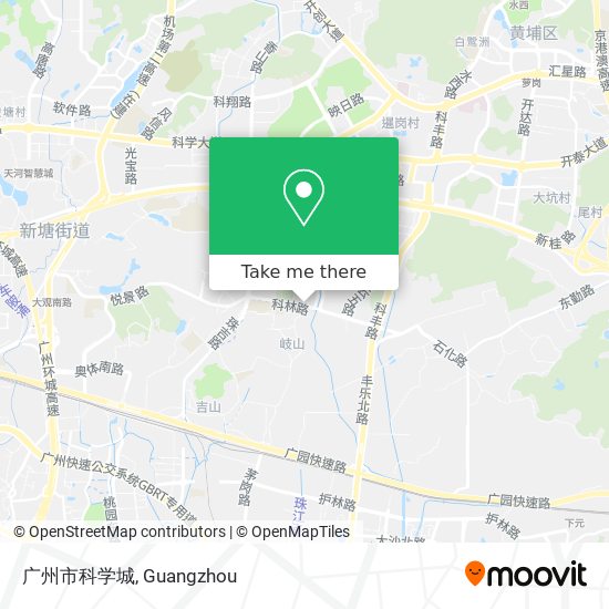 广州市科学城 map