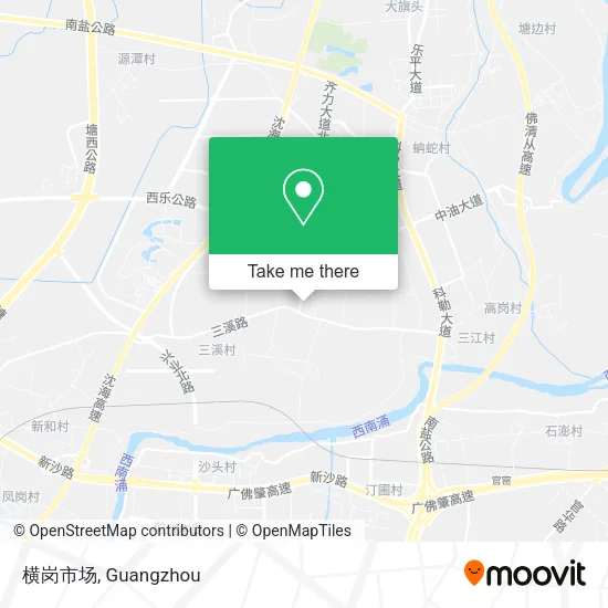 横岗市场 map
