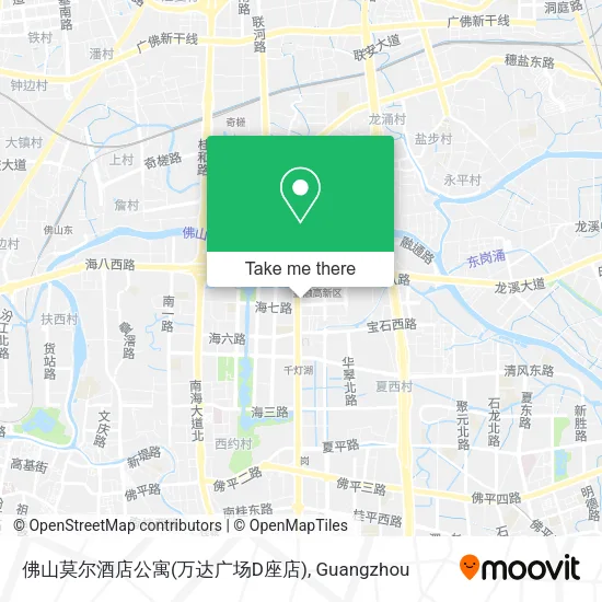 佛山莫尔酒店公寓(万达广场D座店) map