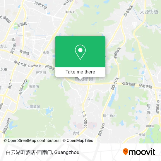 白云湖畔酒店-西南门 map
