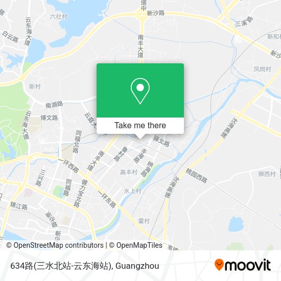 634路(三水北站-云东海站) map