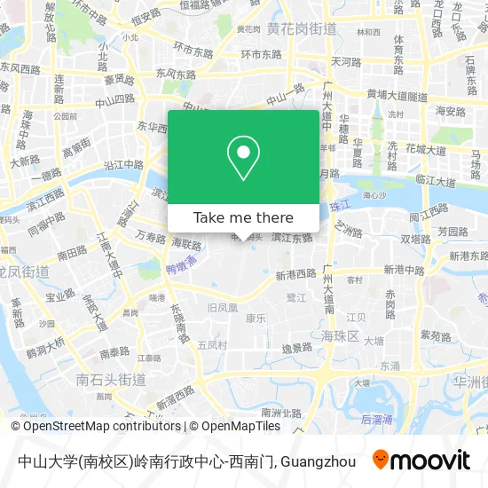 中山大学(南校区)岭南行政中心-西南门 map