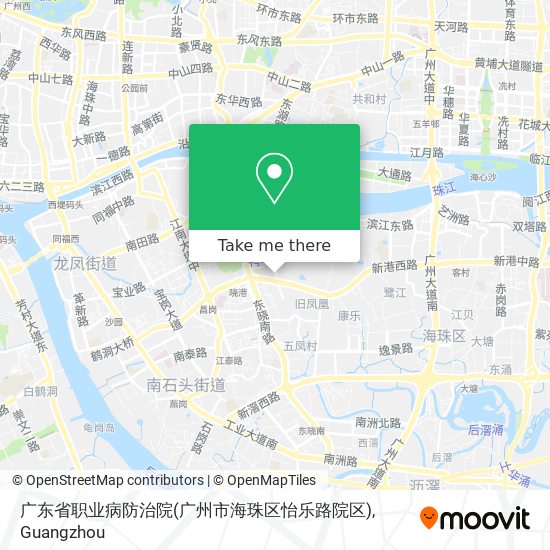 广东省职业病防治院(广州市海珠区怡乐路院区) map