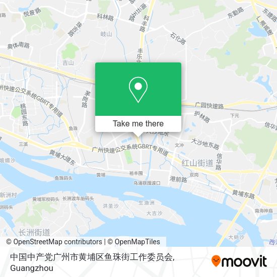 中国中产党广州市黄埔区鱼珠街工作委员会 map