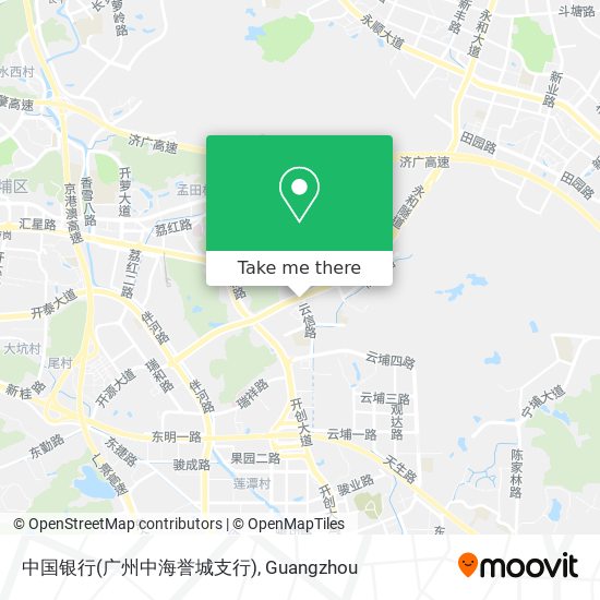 中国银行(广州中海誉城支行) map