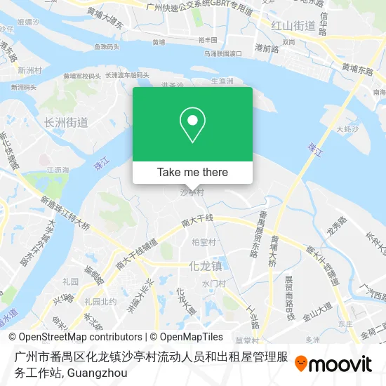 广州市番禺区化龙镇沙亭村流动人员和出租屋管理服务工作站 map