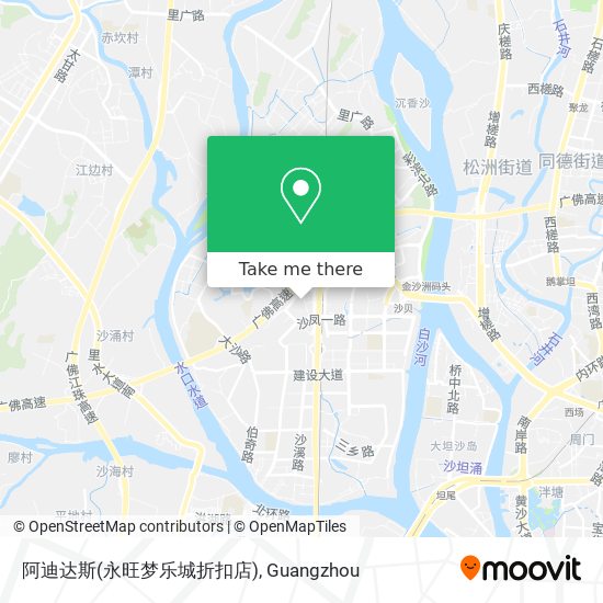 阿迪达斯(永旺梦乐城折扣店) map