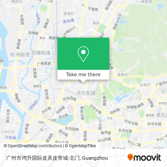 广州市鸿升国际皮具皮带城-北门 map